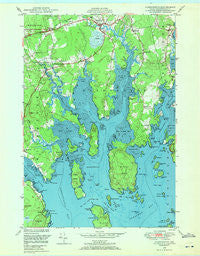 Harrington Maine Historical topographic map, 1:24000 scale, 7.5 X 7.5 Minute, Year 1948