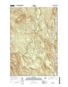 Harvey Maine Current topographic map, 1:24000 scale, 7.5 X 7.5 Minute, Year 2014