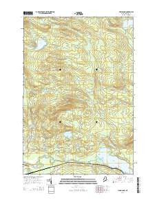Heald Pond Maine Current topographic map, 1:24000 scale, 7.5 X 7.5 Minute, Year 2014