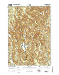 Hopkins Pond Maine Current topographic map, 1:24000 scale, 7.5 X 7.5 Minute, Year 2014