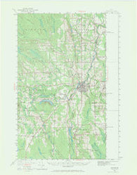 Houlton Maine Historical topographic map, 1:62500 scale, 15 X 15 Minute, Year 1951
