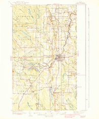 Houlton Maine Historical topographic map, 1:62500 scale, 15 X 15 Minute, Year 1938