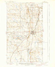 Houlton Maine Historical topographic map, 1:62500 scale, 15 X 15 Minute, Year 1938