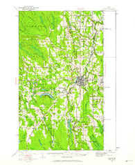 Houlton Maine Historical topographic map, 1:62500 scale, 15 X 15 Minute, Year 1951