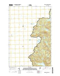 Hurricane Pond Maine Current topographic map, 1:24000 scale, 7.5 X 7.5 Minute, Year 2014