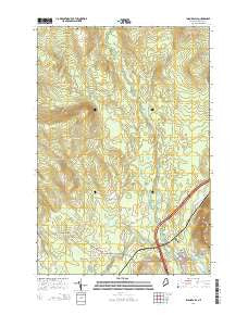 Island Falls Maine Current topographic map, 1:24000 scale, 7.5 X 7.5 Minute, Year 2014