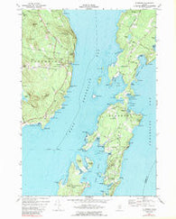 Islesboro Maine Historical topographic map, 1:24000 scale, 7.5 X 7.5 Minute, Year 1973