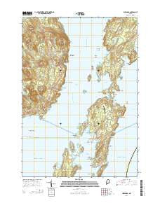 Islesboro Maine Current topographic map, 1:24000 scale, 7.5 X 7.5 Minute, Year 2014