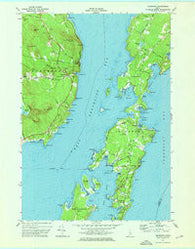 Islesboro Maine Historical topographic map, 1:24000 scale, 7.5 X 7.5 Minute, Year 1973