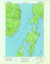 Islesboro Maine Historical topographic map, 1:24000 scale, 7.5 X 7.5 Minute, Year 1973