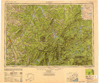 Jackman Maine Historical topographic map, 1:250000 scale, 1 X 2 Degree, Year 1949
