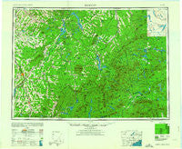 Jackman Maine Historical topographic map, 1:250000 scale, 1 X 2 Degree, Year 1963