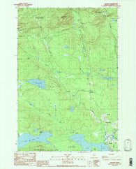 Jackman Maine Historical topographic map, 1:24000 scale, 7.5 X 7.5 Minute, Year 1989