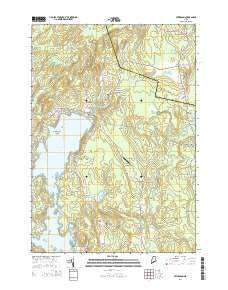 Jefferson Maine Current topographic map, 1:24000 scale, 7.5 X 7.5 Minute, Year 2014