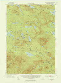 Jo Mary Mountain Maine Historical topographic map, 1:62500 scale, 15 X 15 Minute, Year 1952