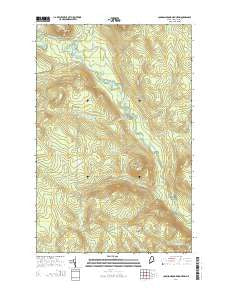 Johnson Brook Mountain Maine Current topographic map, 1:24000 scale, 7.5 X 7.5 Minute, Year 2014