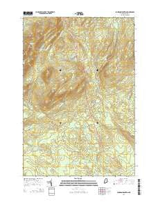 Johnson Mountain Maine Current topographic map, 1:24000 scale, 7.5 X 7.5 Minute, Year 2014