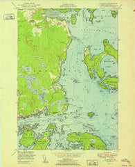 Jonesport Maine Historical topographic map, 1:24000 scale, 7.5 X 7.5 Minute, Year 1951
