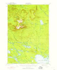 Katahdin Maine Historical topographic map, 1:62500 scale, 15 X 15 Minute, Year 1949