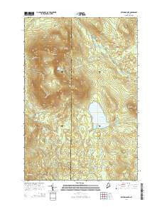 Katahdin Lake Maine Current topographic map, 1:24000 scale, 7.5 X 7.5 Minute, Year 2014