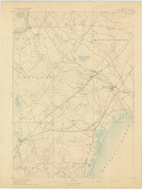 Kennebunk Maine Historical topographic map, 1:62500 scale, 15 X 15 Minute, Year 1893