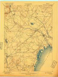 Kennebunk Maine Historical topographic map, 1:62500 scale, 15 X 15 Minute, Year 1898