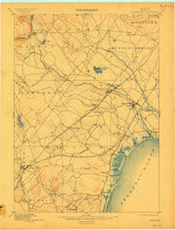 Kennebunk Maine Historical topographic map, 1:62500 scale, 15 X 15 Minute, Year 1898