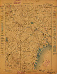 Kennebunk Maine Historical topographic map, 1:62500 scale, 15 X 15 Minute, Year 1898