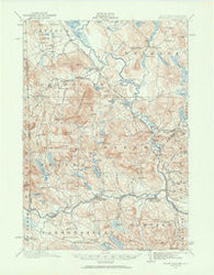 Kezar Falls Maine Historical topographic map, 1:62500 scale, 15 X 15 Minute, Year 1910