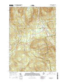 Kingfield Maine Current topographic map, 1:24000 scale, 7.5 X 7.5 Minute, Year 2014