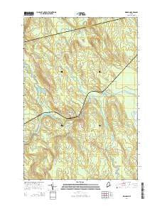 Kingman Maine Current topographic map, 1:24000 scale, 7.5 X 7.5 Minute, Year 2014