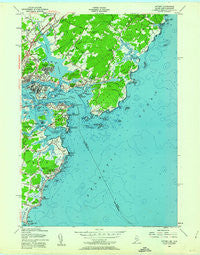 Kittery Maine Historical topographic map, 1:24000 scale, 7.5 X 7.5 Minute, Year 1956