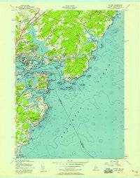 Kittery Maine Historical topographic map, 1:24000 scale, 7.5 X 7.5 Minute, Year 1956