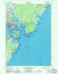 Kittery Maine Historical topographic map, 1:24000 scale, 7.5 X 7.5 Minute, Year 1956