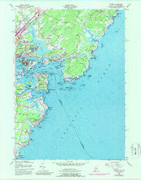 Kittery Maine Historical topographic map, 1:24000 scale, 7.5 X 7.5 Minute, Year 1956