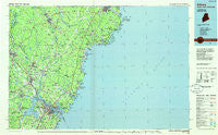 Kittery Maine Historical topographic map, 1:100000 scale, 30 X 60 Minute, Year 1985