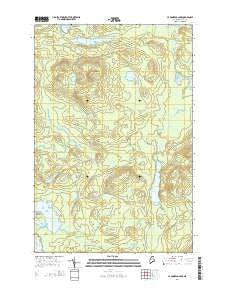 La Pomkeag Lake Maine Current topographic map, 1:24000 scale, 7.5 X 7.5 Minute, Year 2014
