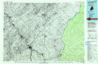 Lac Etchemin Maine Historical topographic map, 1:100000 scale, 30 X 60 Minute, Year 1993