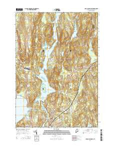 Lake Auburn East Maine Current topographic map, 1:24000 scale, 7.5 X 7.5 Minute, Year 2014