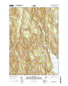 Lake Auburn West Maine Current topographic map, 1:24000 scale, 7.5 X 7.5 Minute, Year 2014