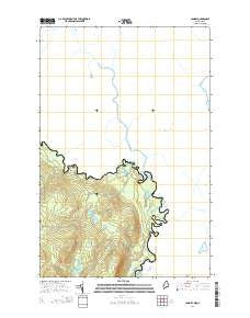 Landry Maine Current topographic map, 1:24000 scale, 7.5 X 7.5 Minute, Year 2014