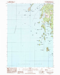 Leadbetter Island Maine Historical topographic map, 1:24000 scale, 7.5 X 7.5 Minute, Year 1982