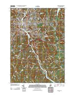 Lewiston Maine Historical topographic map, 1:24000 scale, 7.5 X 7.5 Minute, Year 2011