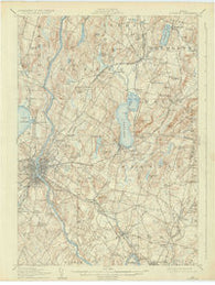 Lewiston Maine Historical topographic map, 1:62500 scale, 15 X 15 Minute, Year 1908