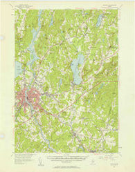 Lewiston Maine Historical topographic map, 1:62500 scale, 15 X 15 Minute, Year 1956