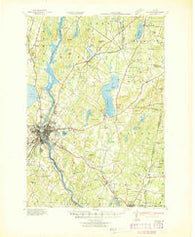 Lewiston Maine Historical topographic map, 1:62500 scale, 15 X 15 Minute, Year 1942