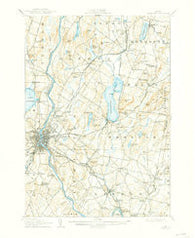 Lewiston Maine Historical topographic map, 1:62500 scale, 15 X 15 Minute, Year 1908
