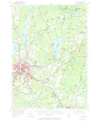 Lewiston Maine Historical topographic map, 1:62500 scale, 15 X 15 Minute, Year 1956