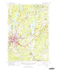 Lewiston Maine Historical topographic map, 1:62500 scale, 15 X 15 Minute, Year 1956