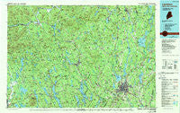 Lewiston Maine Historical topographic map, 1:100000 scale, 30 X 60 Minute, Year 1986